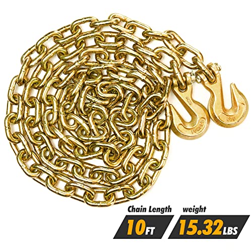 Digank LB-SC-3/8-4 Chain Binder 3/8 Inch -1/2 Inch Grade 70 And 3/8"×10Ft Chains Includes (2) Binders And (2) Chains thumb #1