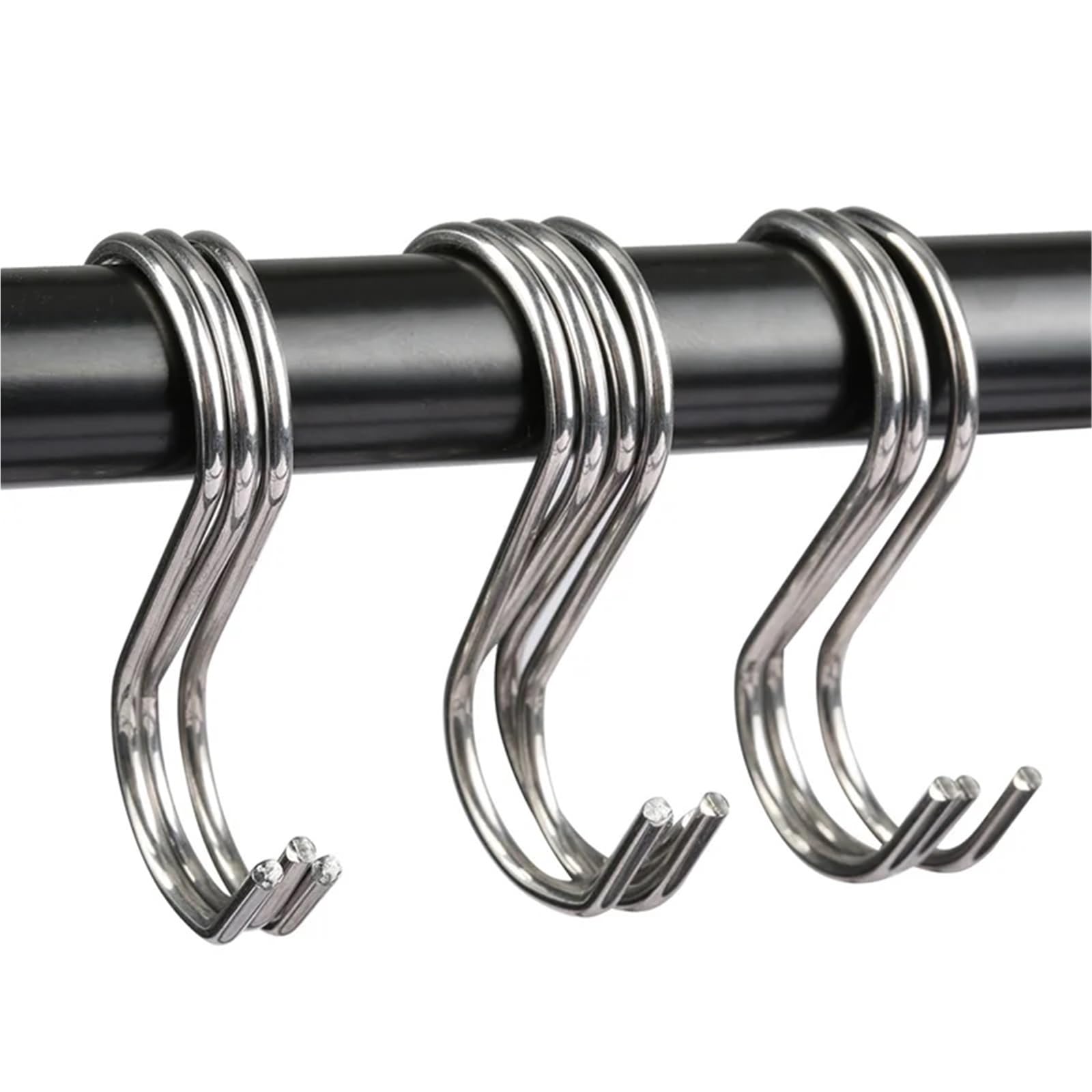 ganchos para puertas ganchos para colgar, 5/10 Uds. Gancho de suspensión en forma de S de acero inoxidable 304, ganchos for colgar ropa de cocina y baño, ganchos for colgar con cierre de barandilla(10