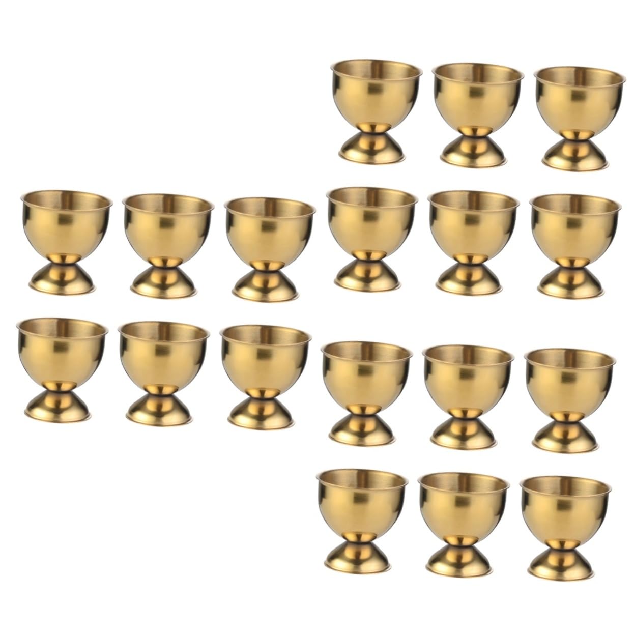 Ciieeo 3sets Egg Holders for Table Creative Boiled Egg Cups Set for Breakfast 6pcs*3