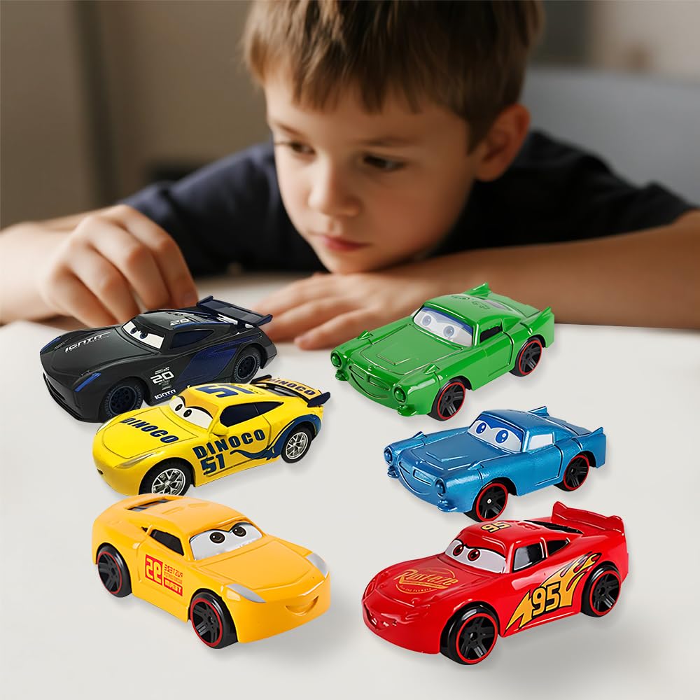 Pixar Cars Mini Voiture Enfant Métal 6 Pièces Jouet pour Garçons Filles 3 Ans