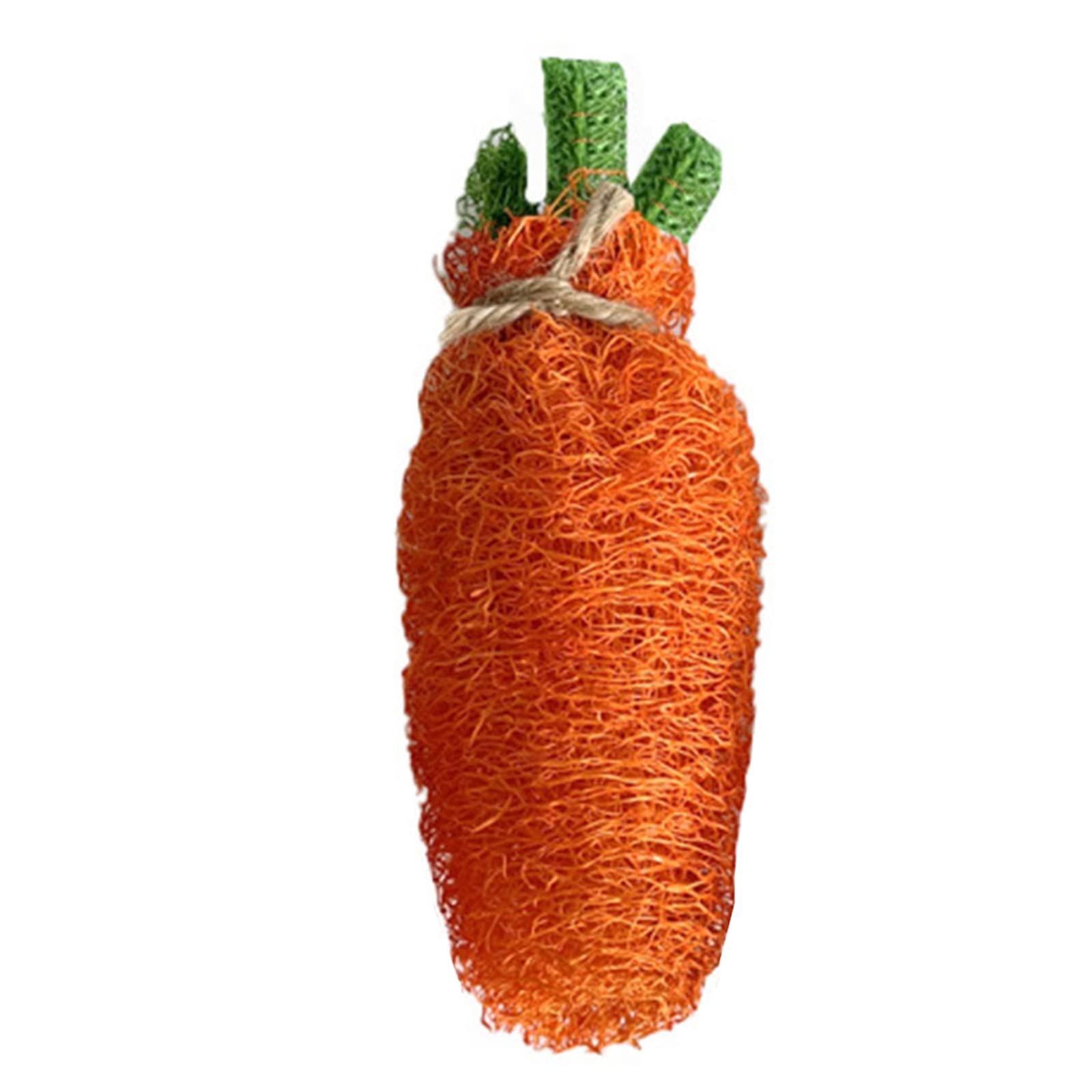 NEWFT Chew Toy Natural Loofah Carrot Small Animal Grinding Playing Toy for Pigs Hamster