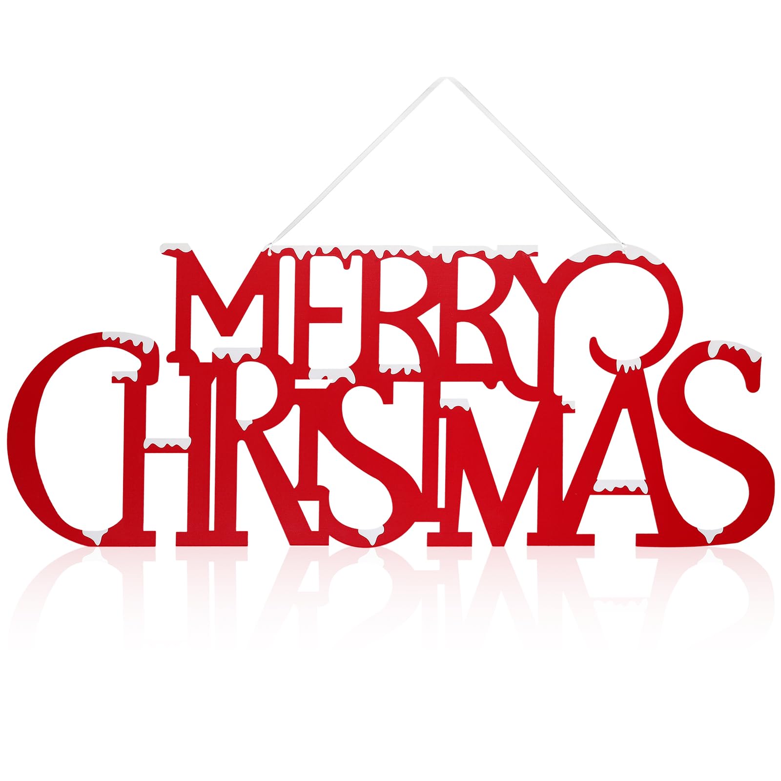 Amazon.com: Chunful 36 Inch Large Snowy Metal Merry Christmas Wall