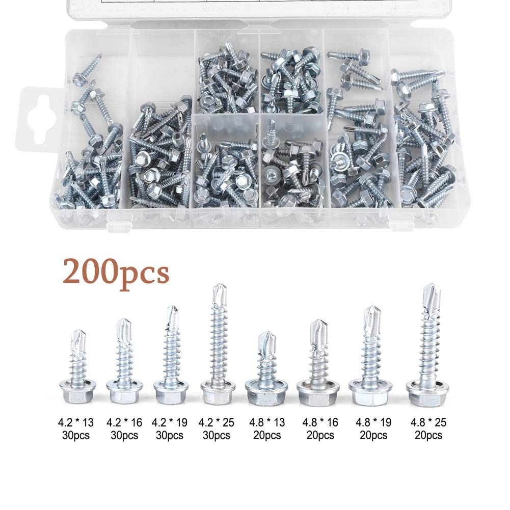 VITI AUTOFORANTI PER METALLI TESTA ESAGONALE ZINCATE BIANCHE CON BORDINO NORMFEST - Foto 13