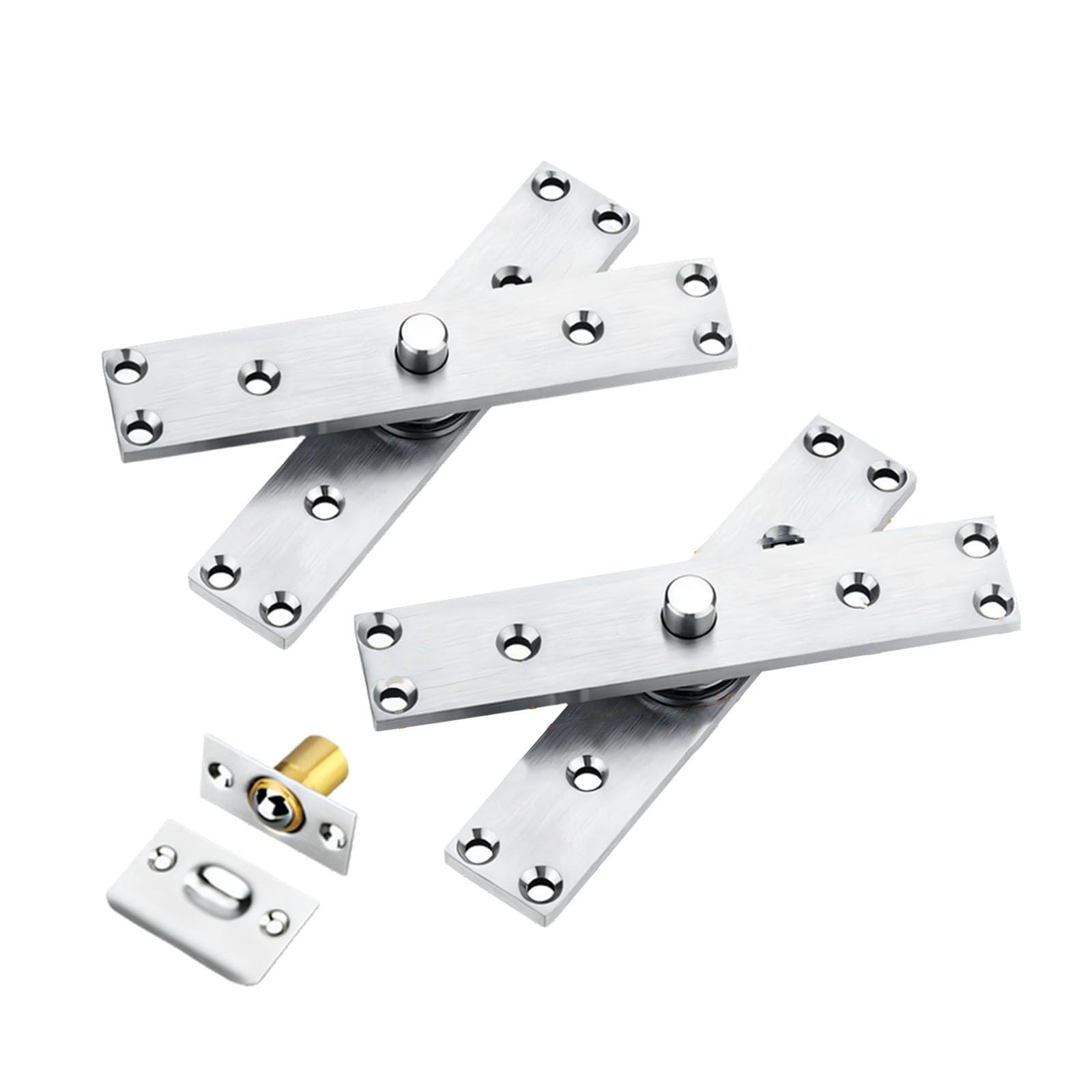 Hredyqw Silver Big Pack Of 2 Sturdy Stainless Steel Door Hinges Featuring Smooth Opening And Closing For Commercial And