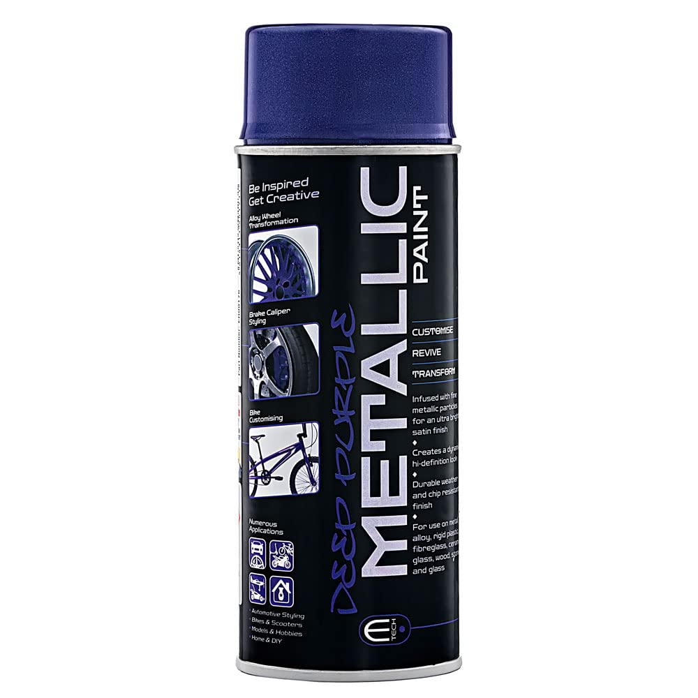 BITS4REASONS E-TECH NEW FORMULA METALLIC PAINT AUTOMOTIVE, BIKES, SCOOTERS, MODELS, HOBBIES HOME & DIY DEEP PURPLE - HEAT RATED UP TO 180°C
