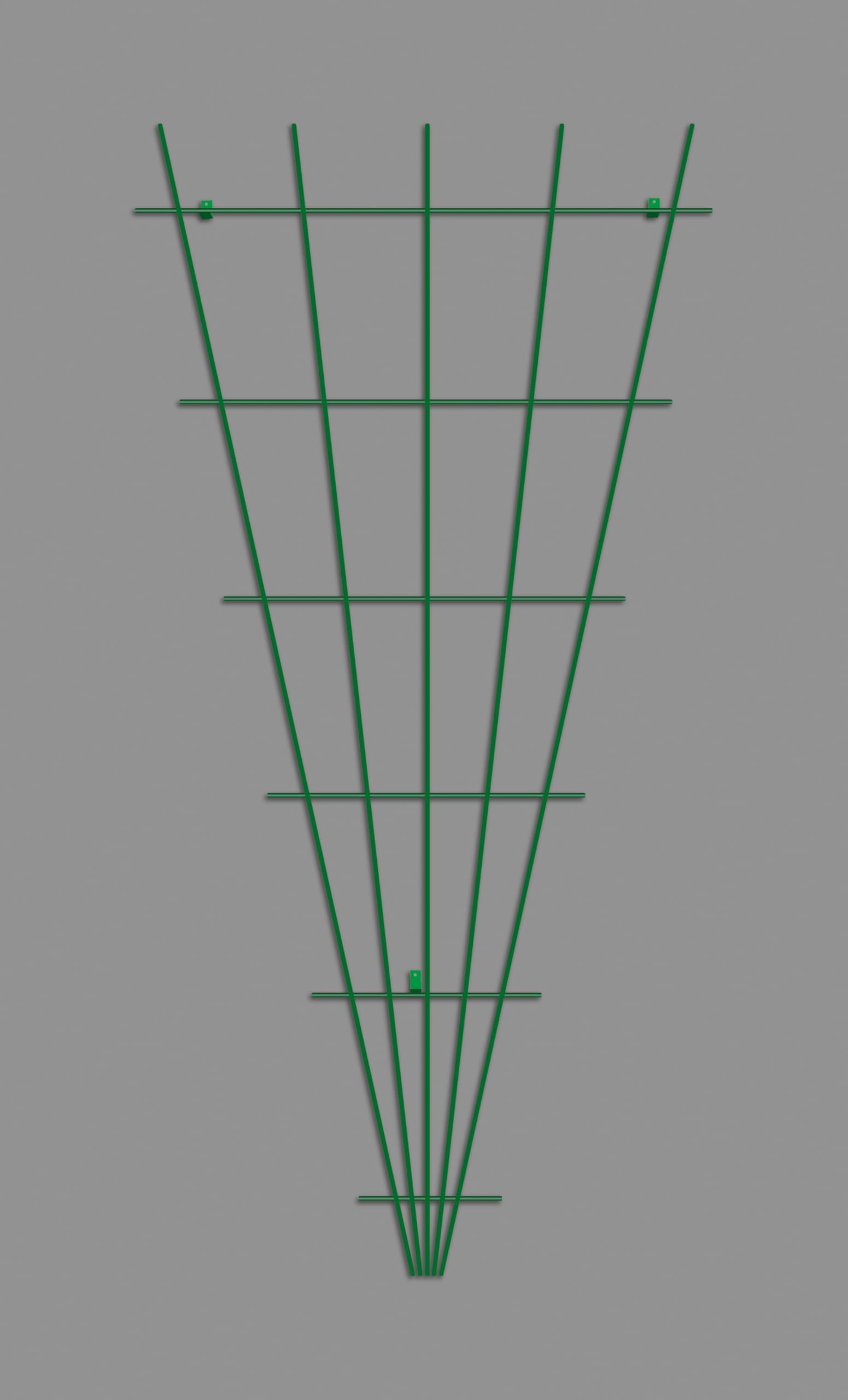 Gardener 74175 Sarmaşık Bitkilere Özel Metal Tırmanma Kafesi Üçgen - Yeşil 150cm X 75cm