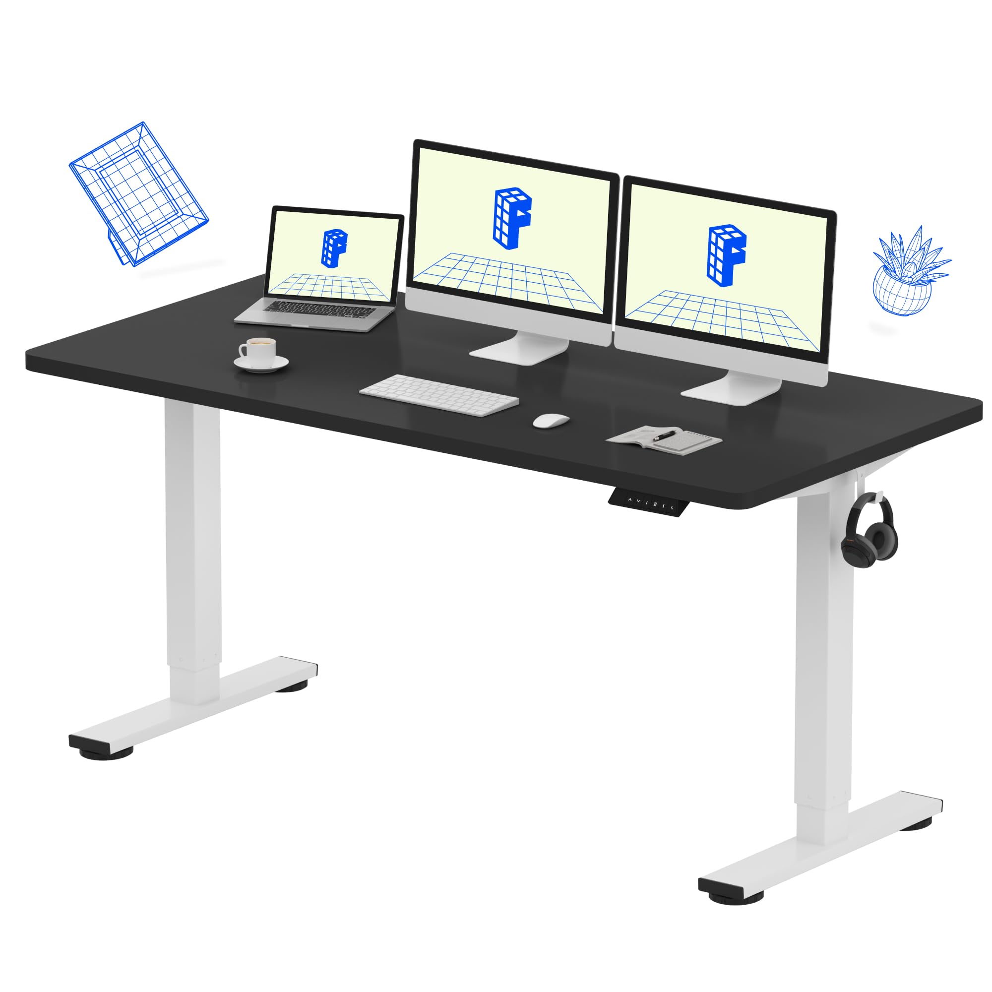 Amazon.com: FLEXISPOT EN1 One-Piece Standing Desk, 60 x 24 Inches