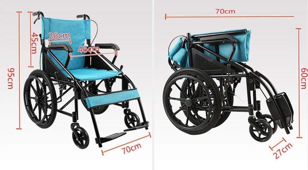 Przenośny wózek inwalidzki Samobieżny mobilny wózek transportowy Mały, składany lekki Przenośny wózek dla niepełnosprawnych Seniorzy Podróże, przenośne