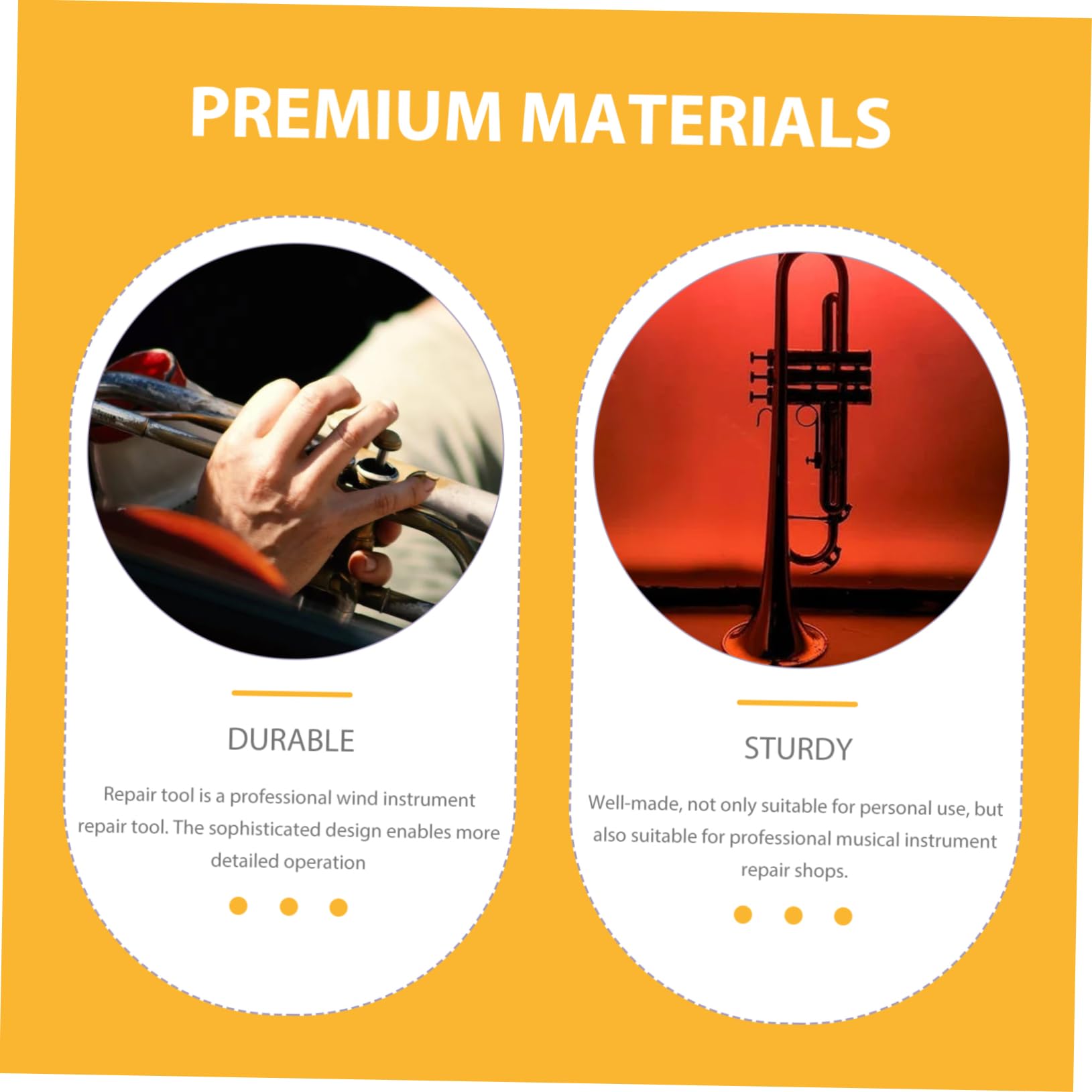 TOYANDONA 4kawałki Narzędzi Do Naprawy Instrumentów Muzycznych Metalowy Narzędzi Do Naprawy Trąbki Rogu Altowego i Francuskiego z Ergonomiczną Rączką i Antypoślizgową Powierzchnią