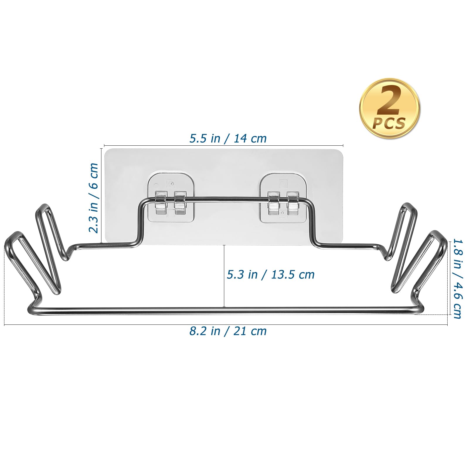 Set di 2 Supporti per Mobili Fai da Te Montaggio a Parete (LxA) 50x20