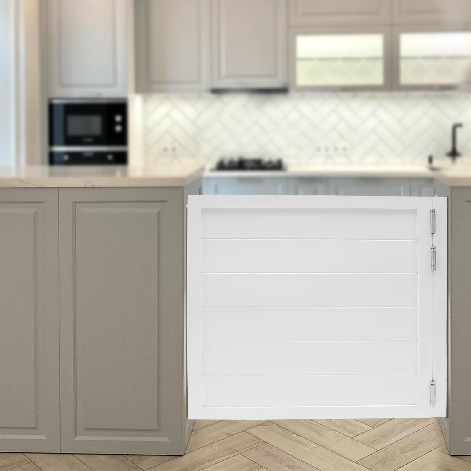 Porte a battente for bar, porte a battente con divisorio interno in legno for saloon con 3 cerniere for ingresso, cucina, negozio, pub, veranda(35.4 * 35.4in-White)