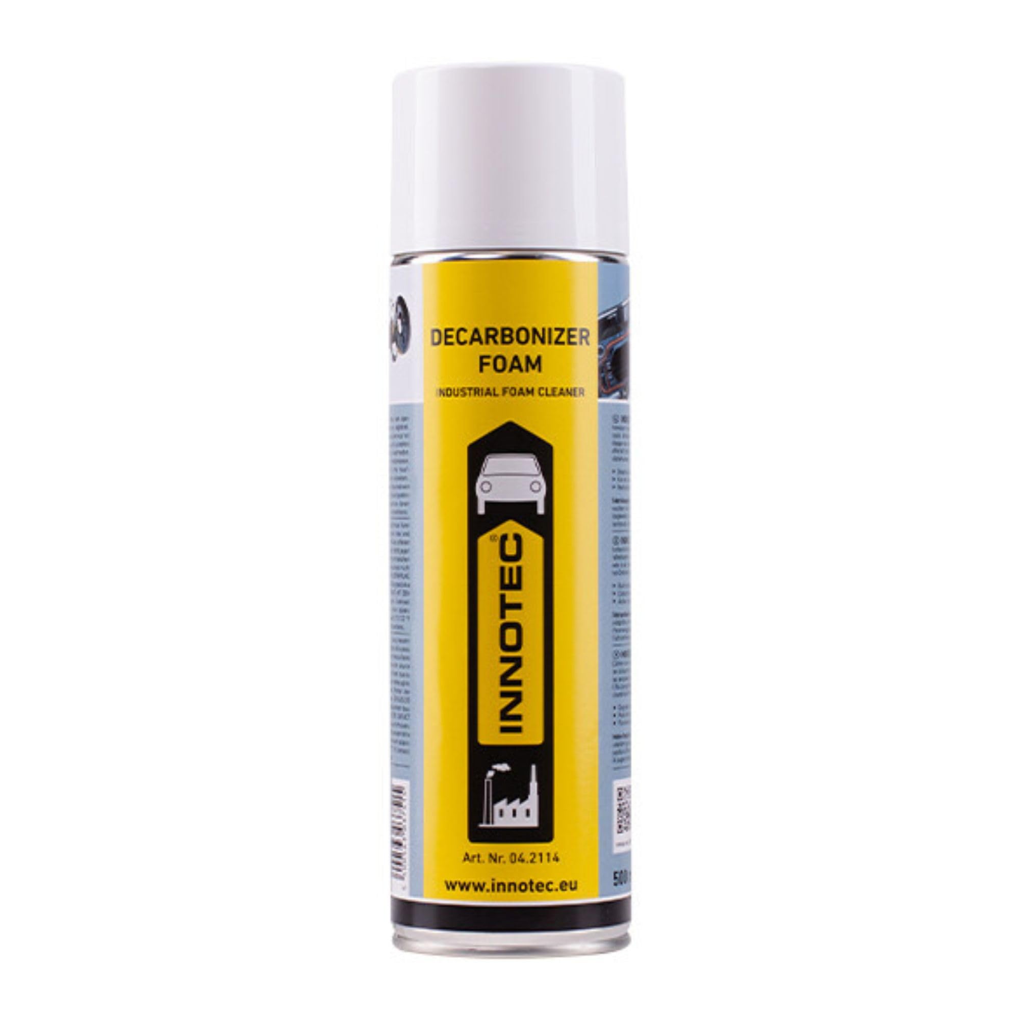 INNOTEC Decarbonizer Foam 500 ml – Industrial Schaum-Reiniger zur wirkungsvollen Entfernung von Ruß, Öl & Ablagerungen auf Metallflächen – ideal für Kfz, Motorenteile, Getriebe & Werkstattanwendungen