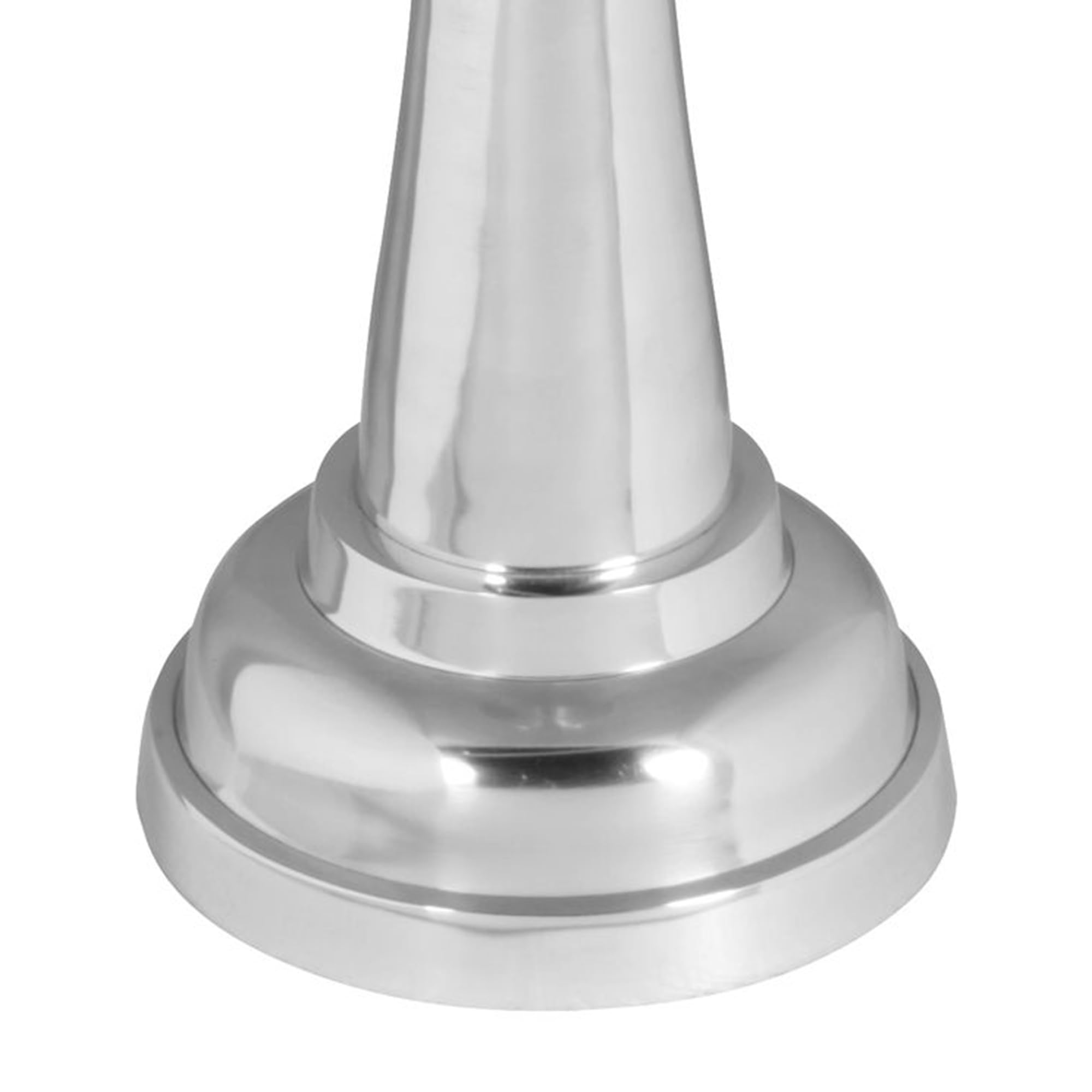 FineBuy Deko Schachfigur 60 cm Aluminium Silber, Skulptur XXL | Dekofigur aus poliertem Metall, Statue handgefertigtes Unikat, Wohndeko für Wohnzimmer, Regal und Sideboard