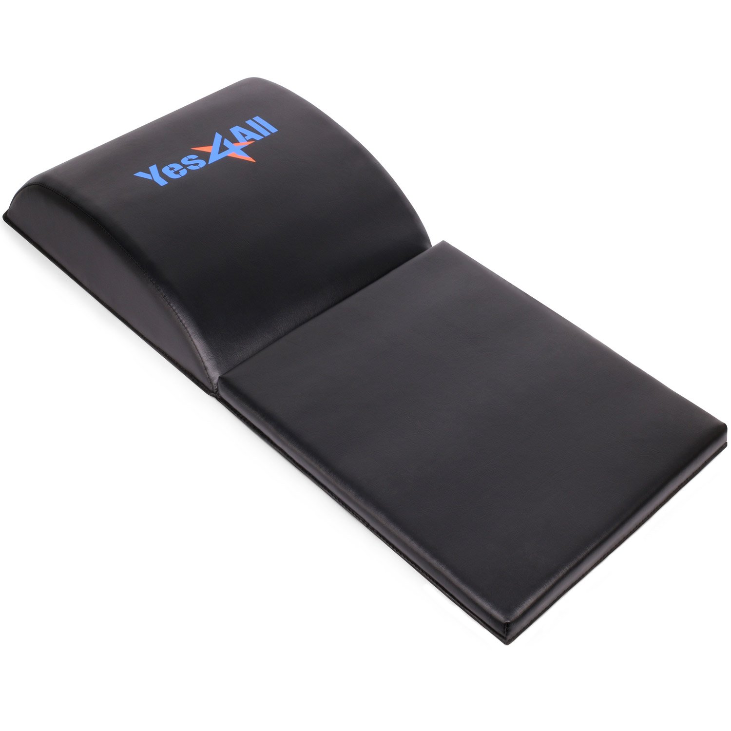 Yes4All Ab Exercise Mat with Tailbone Protecting Pad, Abdominal Wedge – Support for Abs Workout, Sit Up Protector (Black)