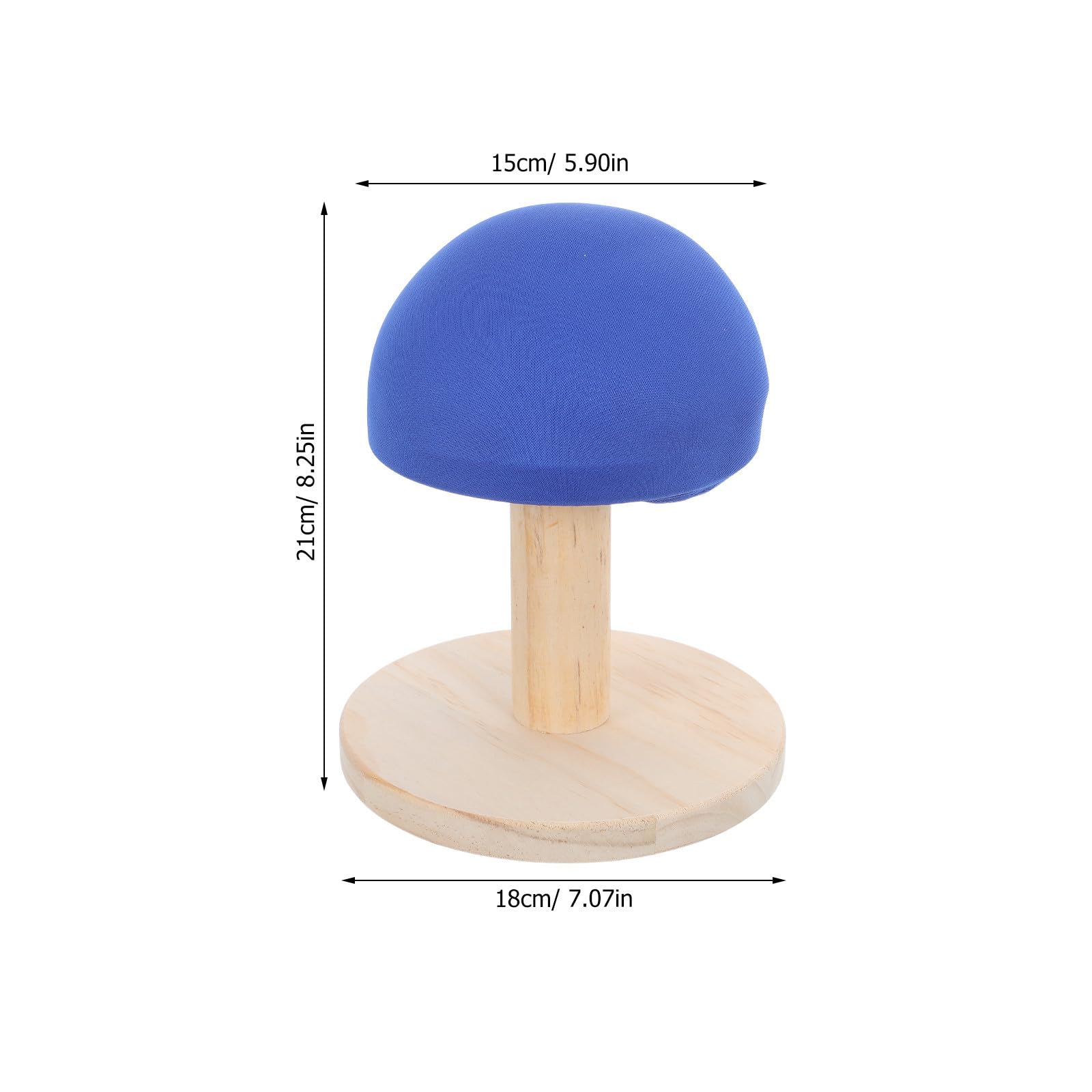 Tabla Compacta y Resistente al Calor Redonda Funda Azul de Planchar de Madera para Ropa y Cuellos, Adecuado para Uso en Viajes y Costura