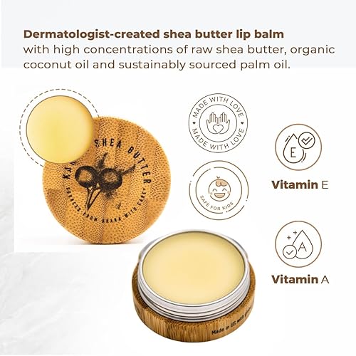 Miniatura 2 de Karité Baume à Lèvres Bálsamo labial nutritivo – Hidratante labial intenso para labios secos, manteca de karité, mezcla de aceite de jojoba orgánica