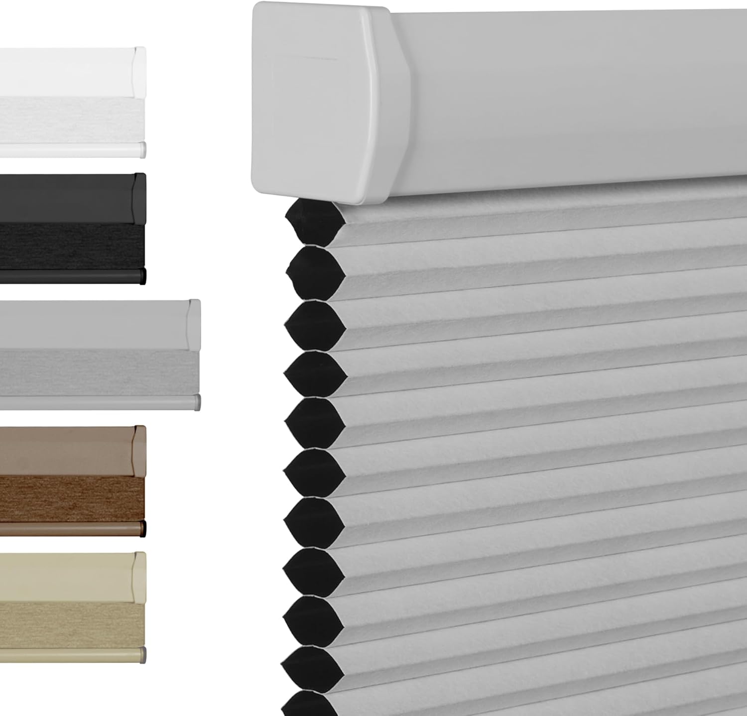 BERISSA Blackout Cellular Shades,Custom Cordless Window