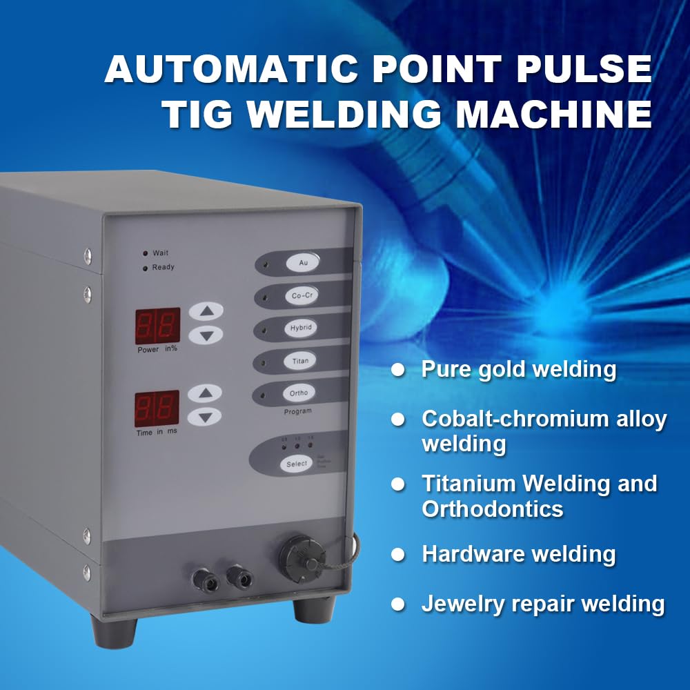 Permanent Jewelry Welder kit Pulse Tungsten arc spot Welding Machine Weldable Solid Gold, Aluminum, Titanium Welding and Orthodontics ​for Jewelry Restoration 50A-600A 110V