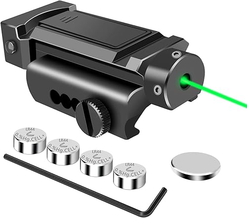 BemerforS Vista láser roja compacta a prueba de golpes punto rojo láser Picatinny para pistola y rifle de escopeta