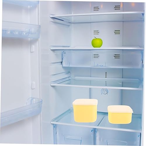 Miniatura 5 de Kichvoe Contenedor de queso rebanado de 4.7 x 3.5 pulgadas para refrigerador, caja de soporte de rebanada de queso para refrigerador-2 tamaños