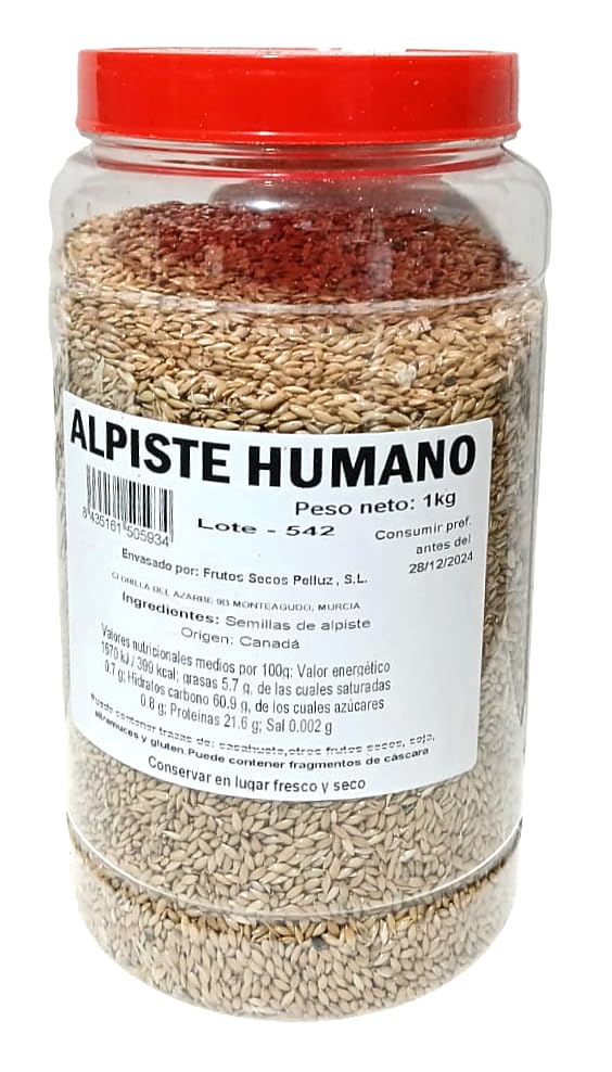 Semilla de Alpiste para Humano 1 Kg, Alto Contenido Nutricional, Orgánica, Semillas