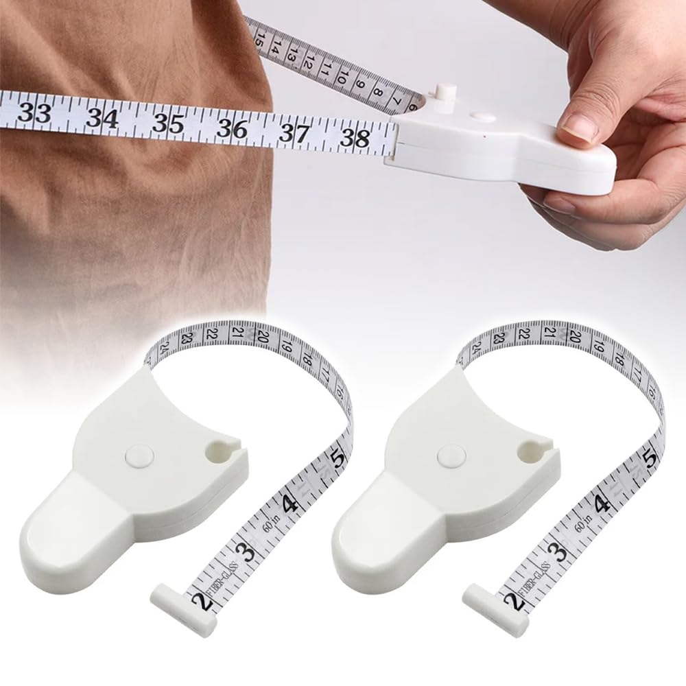 GüncelÇarşı 2 Adet Pratik Vücut Ölçüm Bandı, Çevresel ölçüm, Fitness Ölçüm Mezurası, Kol, Bacak, Bil