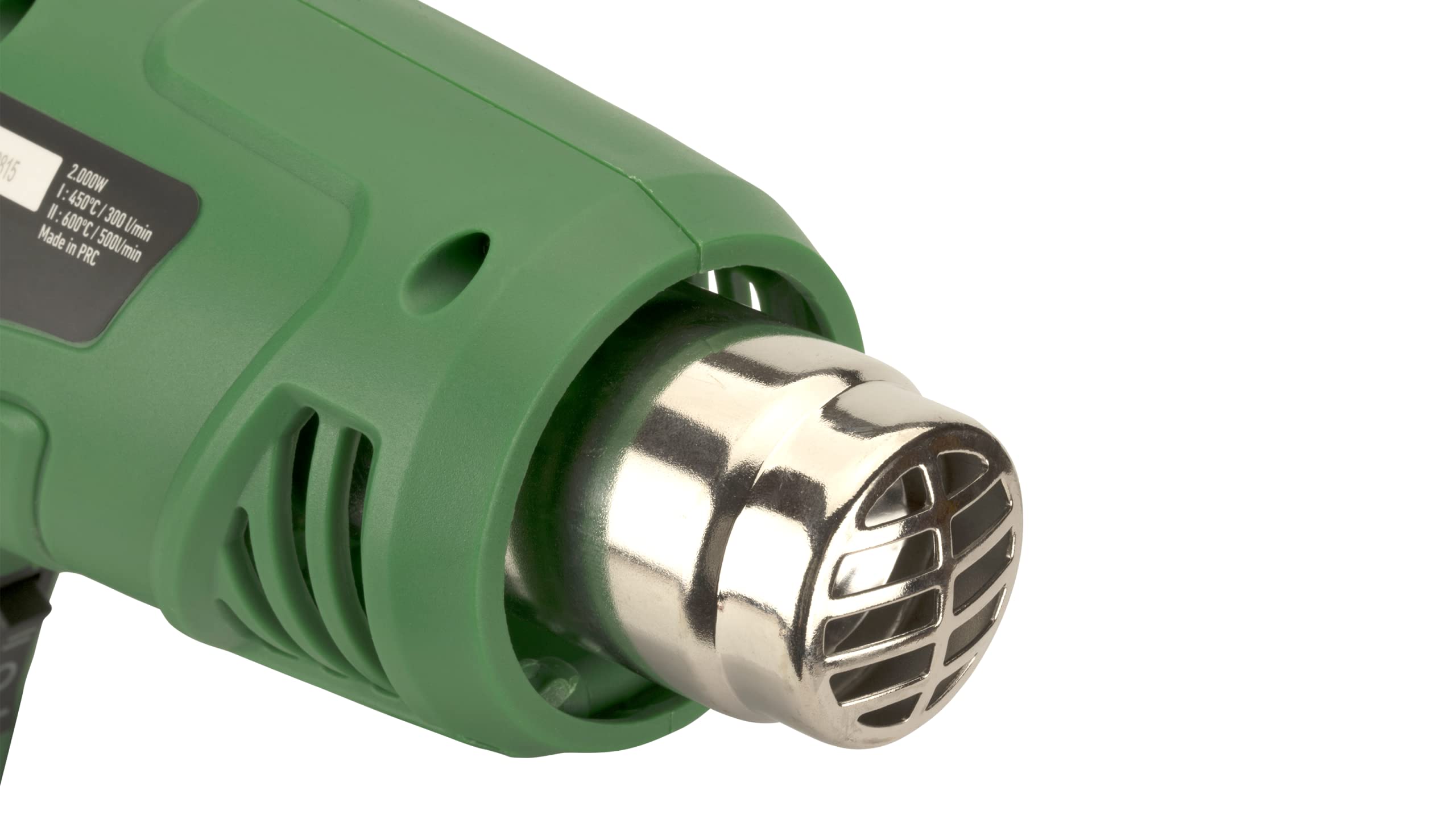 SALKI Pistola de Aire Caliente HSK 2000W 2E - Soplador de aire caliente de 2000W, 2 Niveles de Potencia, Temperatura del Aire 450-600 °C, Cable 2 Metros, Para Decapar, Secar, Quitar Vinilos