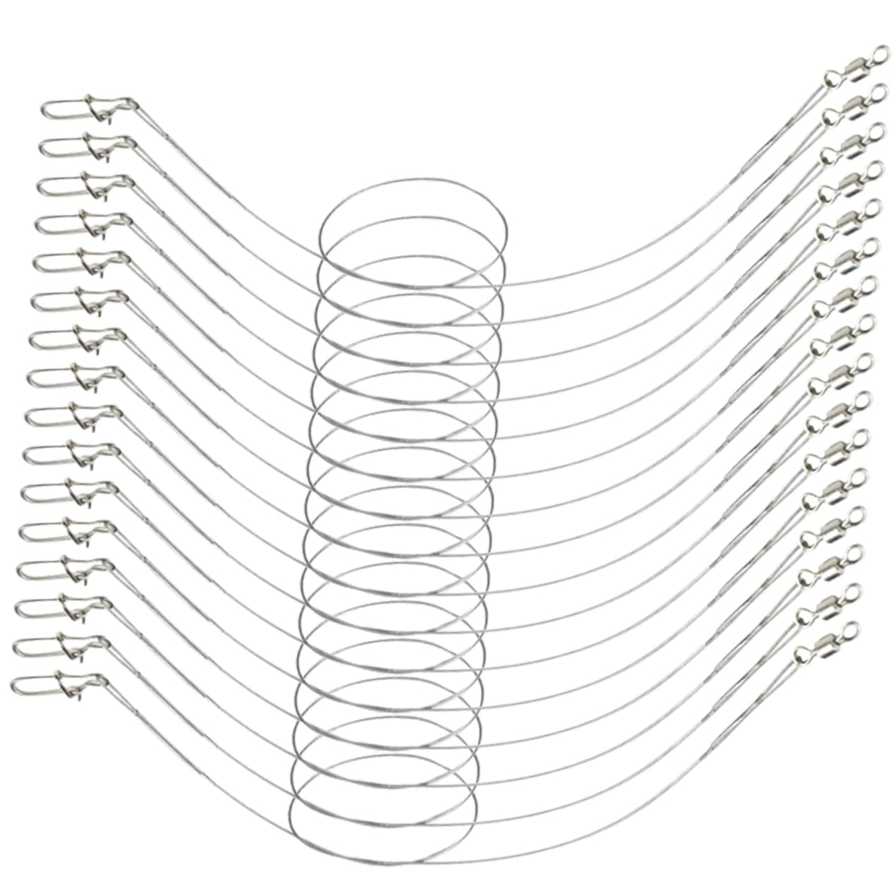 VICASKY 24pcs Anti-wear Thread Pin Fishing Wire Professional Sea Fishing Lines Leader for Fish