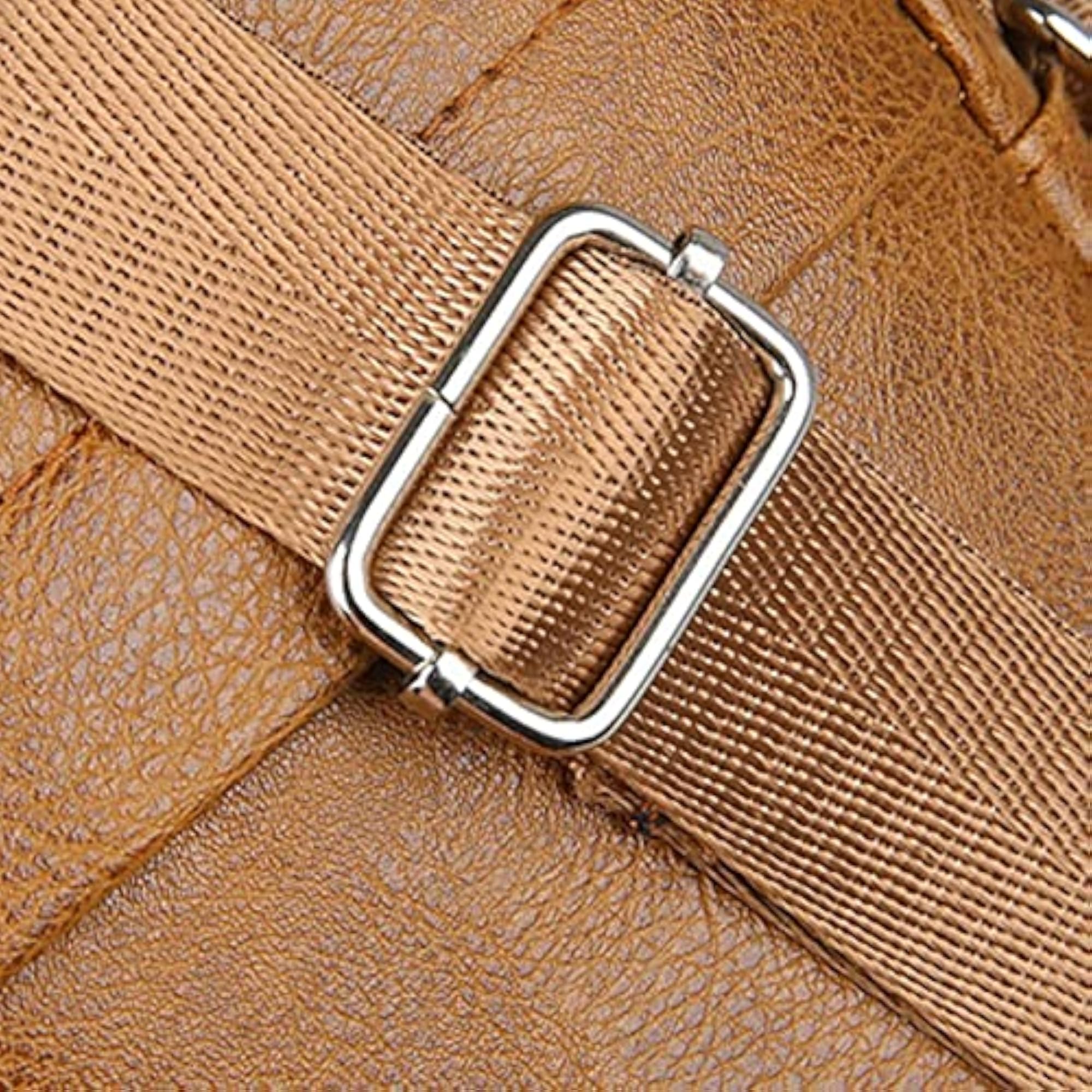 Men's Waterproof PU Leather Crossbody Bag