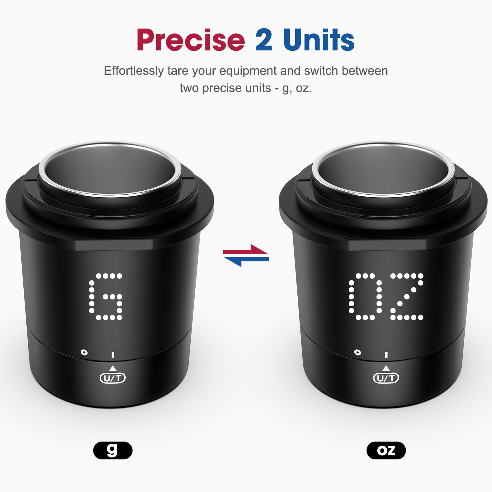 Mik-Nana Dosierbecherwaage mit LED-Display – schlanke Präzision | Digitale Espresso-Kaffeesatzwaage, unverzichtbares Barista-Brühzubehör und ideales Geschenk für Kaffeeliebhaber (schwarz)