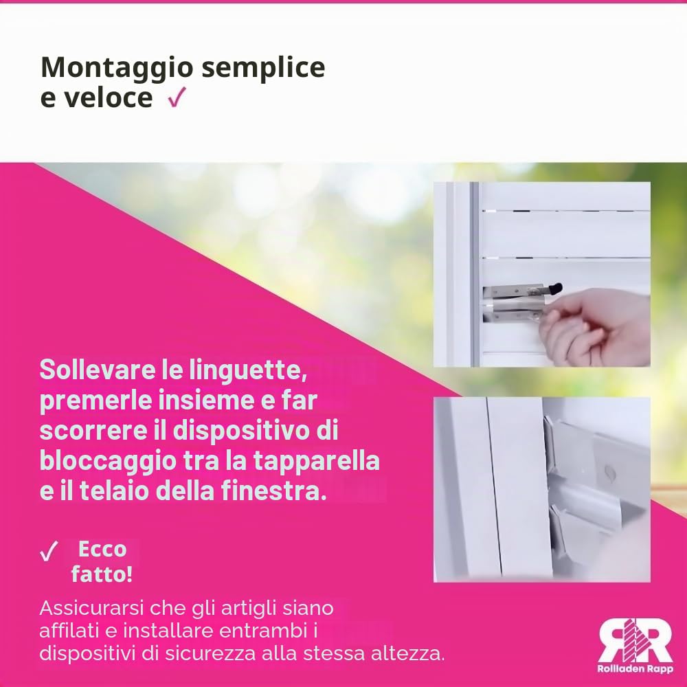 Morsetto per tapparelle antifurto di sicurezza – Set da 6 pezzi