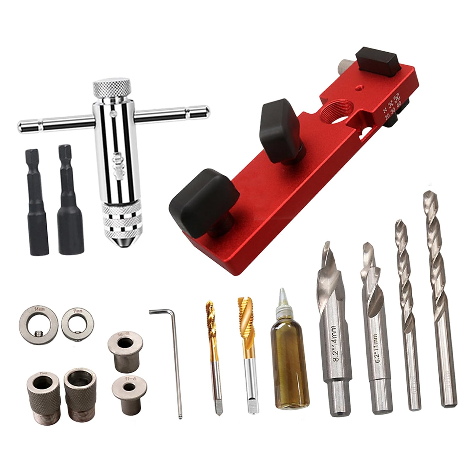 Zepfjhe Manual Electric Tapp Aluminum Profile Drill Guide Punching Locator Single Hole Profile Drill For 2020 3030 4040 Punching Drilling Tool Positioner