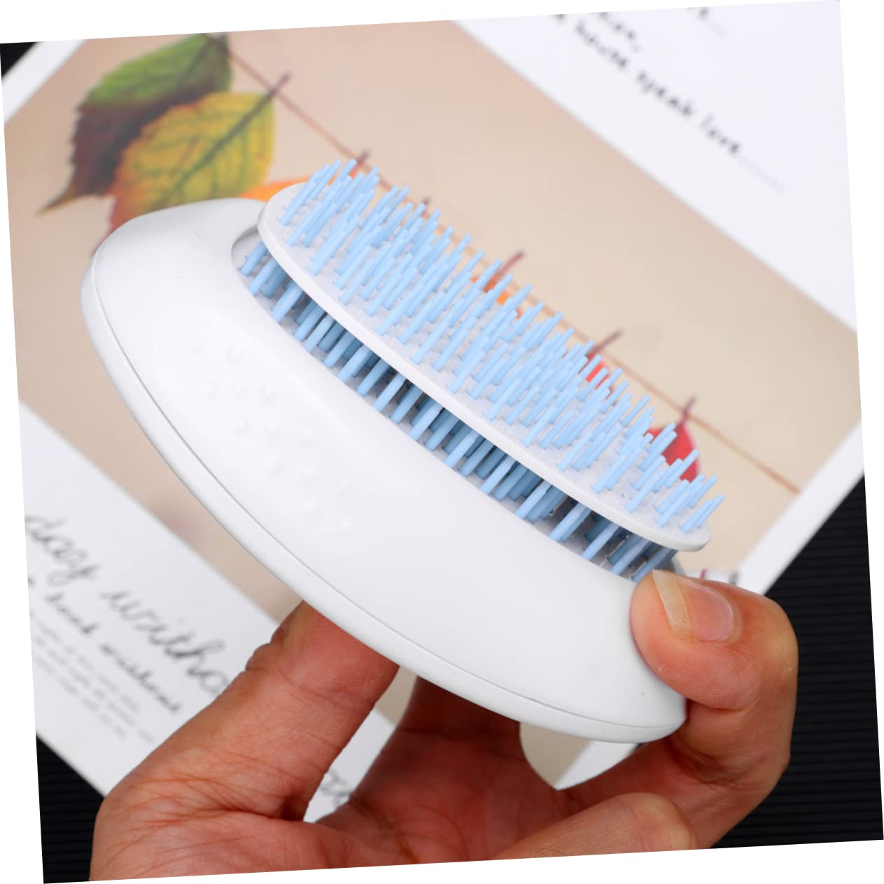 Balacoo Pet Grooming Tool Abs Dog Cat Comb Brush for Hair Removal Gentle Grooming Easy to Skid Grip Portable Design with Hanging Lanyard