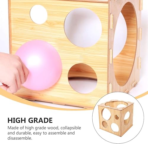 Miniatura 4 de Operitacx Caja de medición de cubo de globos, herramienta de medición precisa de globos para decoraciones y arcos, fácil de montar y almacenar hecha