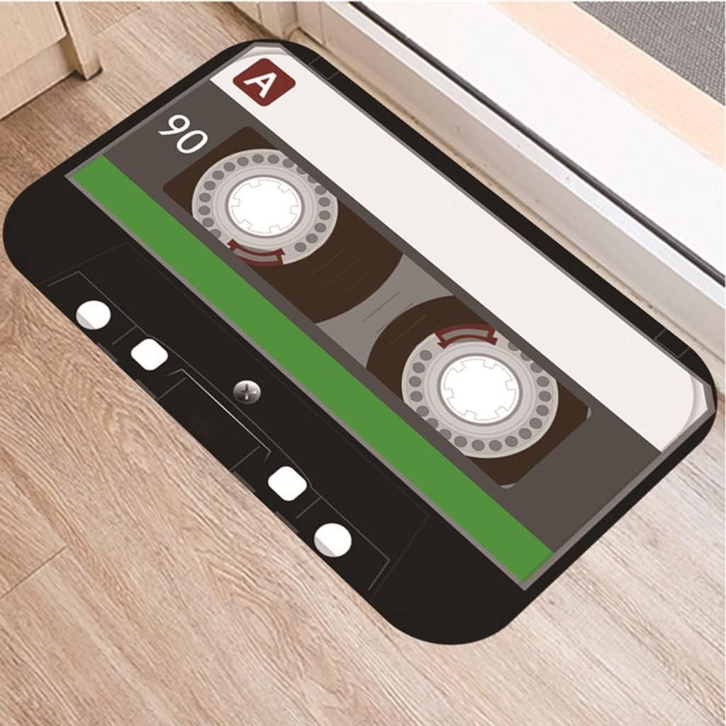 HBJWOV Mats Anti Slip Floor Carpet Tape Pattern Print Doormat for Bathroom Kitchen Entrance Rugs Home(Gray)