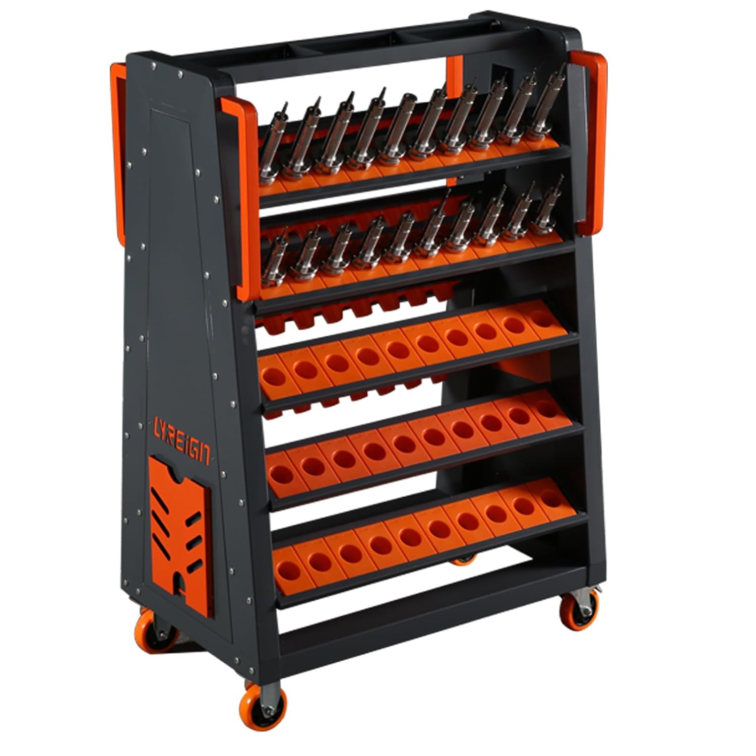 CNC Tool Cabinet CAT40 Tool Holder CAT30/BT40/HSK63 Mobile Tool Holder, Machine Tool Pallet Large Capacity Storage