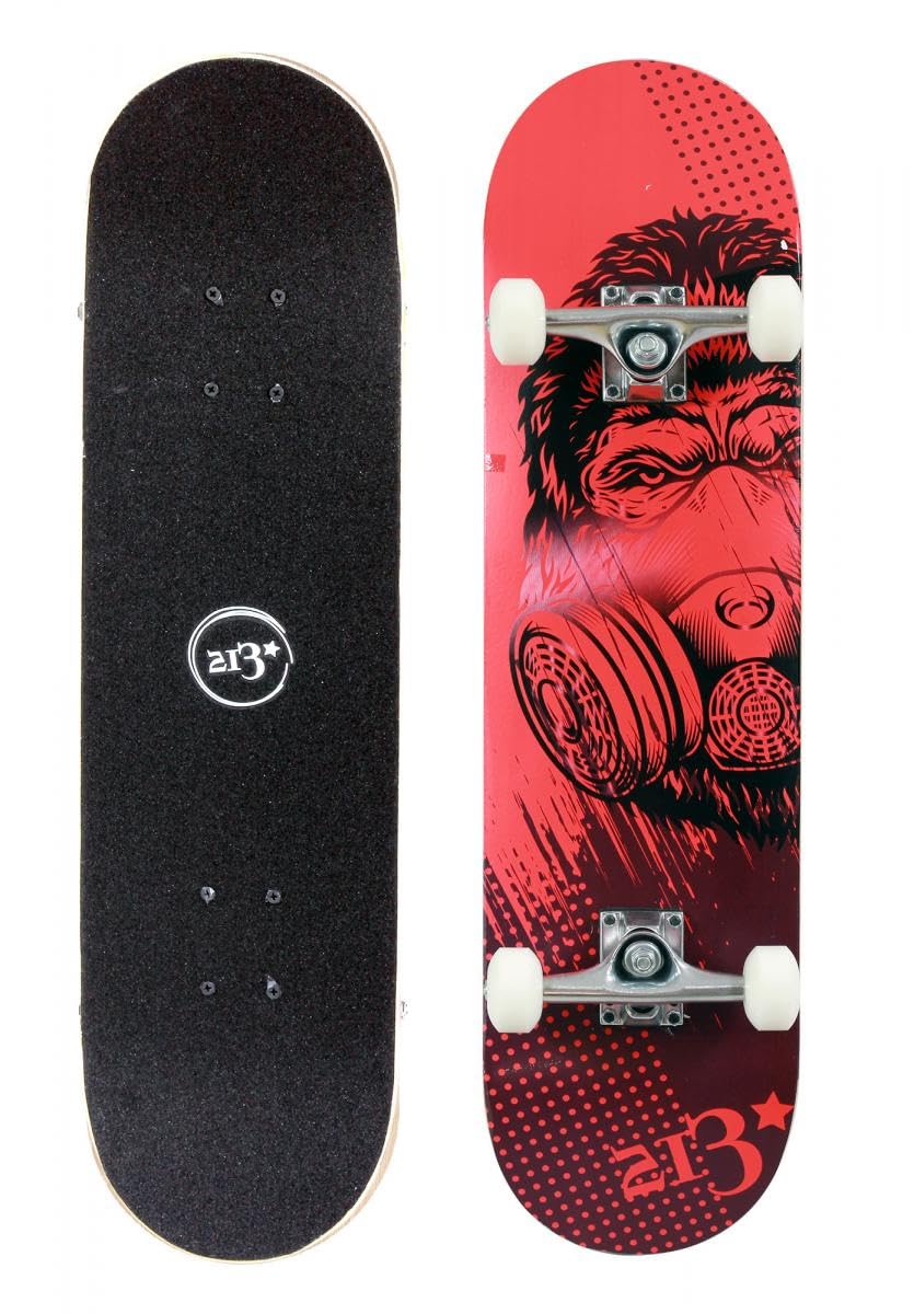 Monopatín 213 Gorilla Negro y Rojo, Monopatin Niños