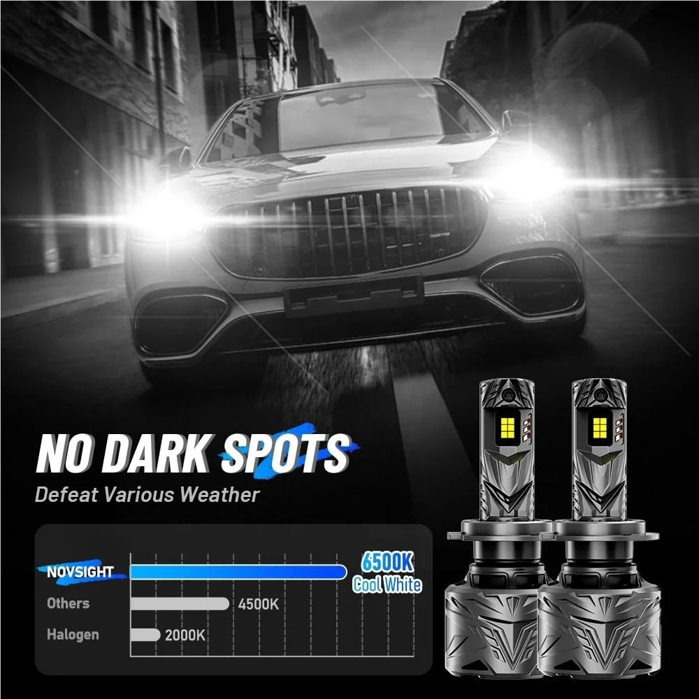 Phares LED H7 25000 lm, Canbus, H4, H11, H8, H9, 9005, HB3, 9006, HB4, 240 W, 6500 K, blanc(H8 H9 H11 H16JP)