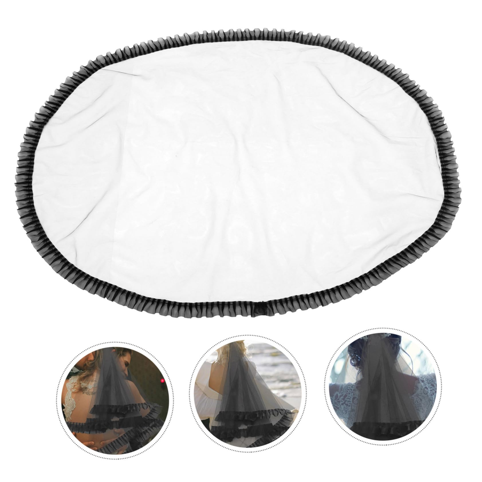 2stücke Schwarzes Spitzenhochzeitsveil Mit Kamm Eleganter Brautschleier Für Hochzeiten Verlobungen Und Fotoshootings Einfach Zu Befestigen Stilvolles Design Mit Perlenverzierung