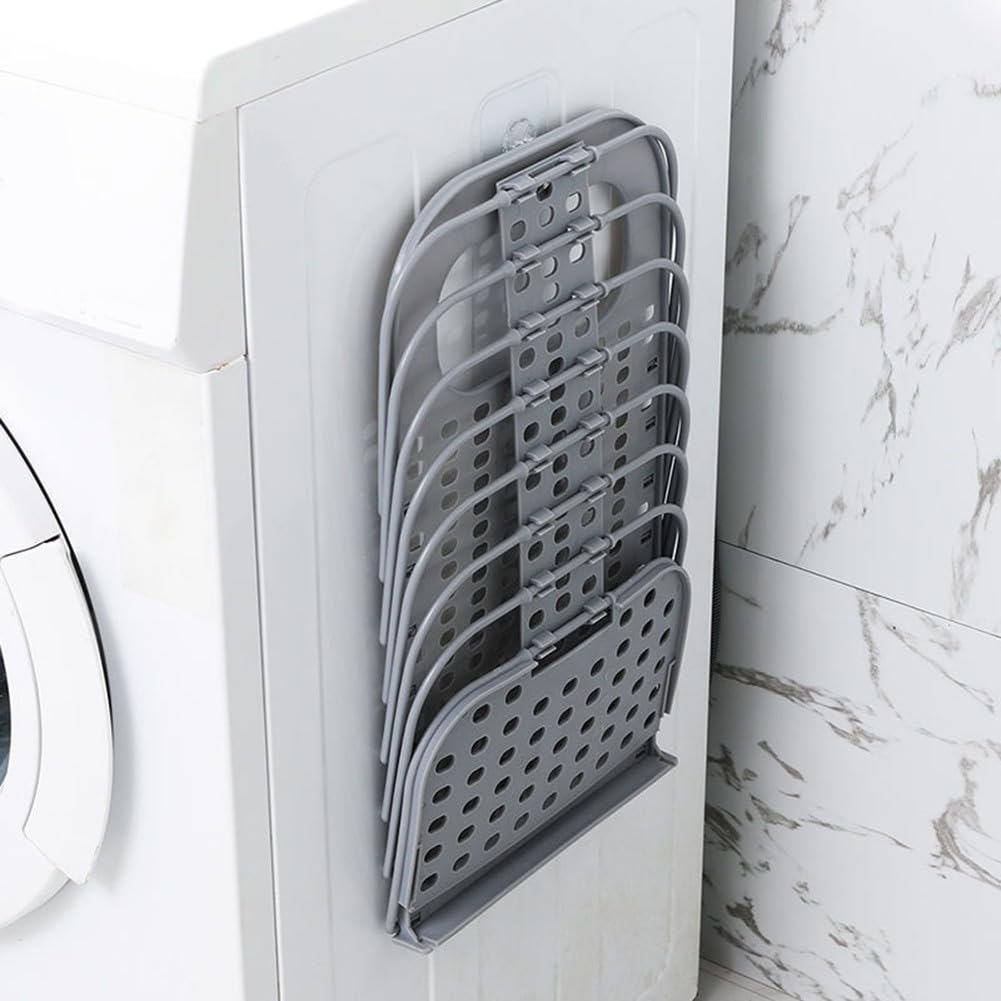 Cesto portabiancheria pieghevole grande, cesto portabiancheria pieghevole con manici rinforzati, contenitore salvaspazio per dormitorio e asilo, bianco