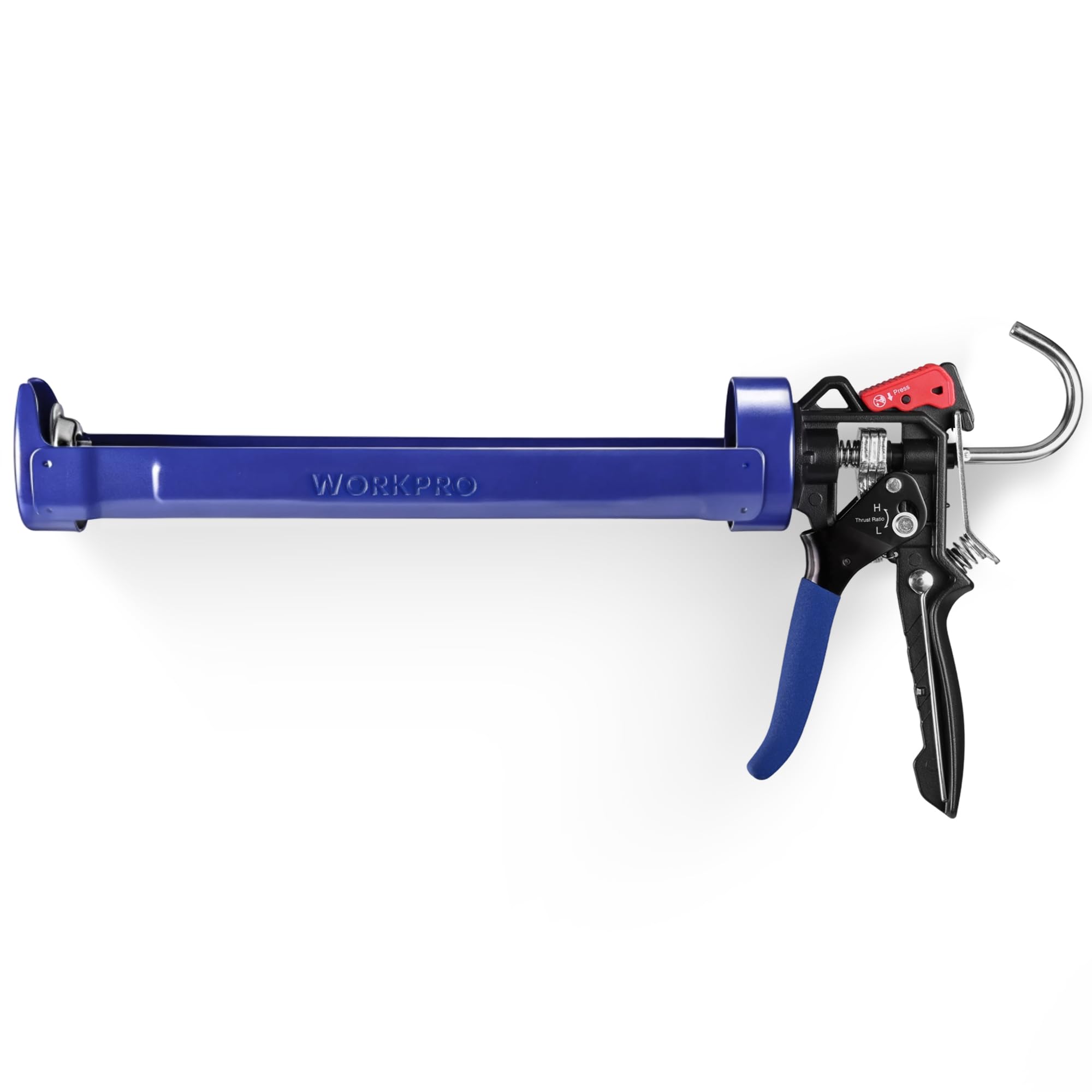 WORKPRO 29 oz Caulking Gun, Caulk Gun with Adjustable 9:1&amp;18:1 Thrust Ratio