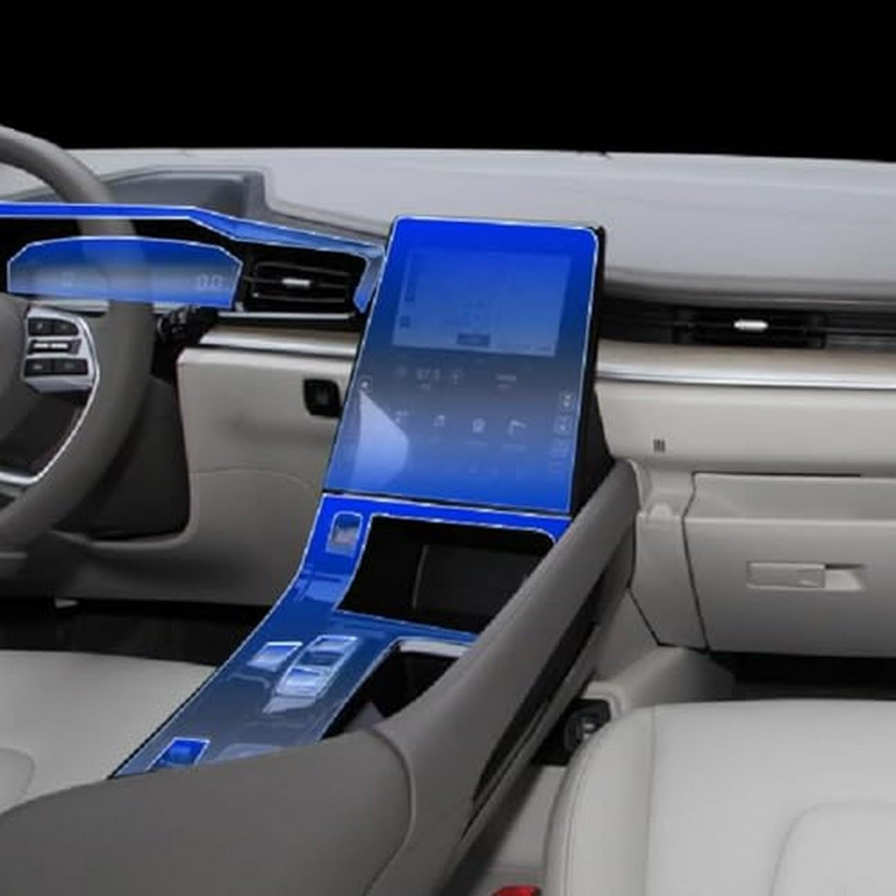 Película para tablero de Hyundai Custo contra rayones molestos en plásticos piano del coche