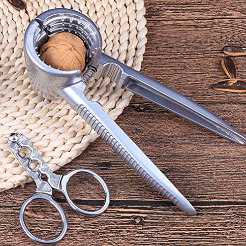 FAVOMOTO 2Pcs Ferramenta para Abridor de Alicate de Nogueira Alicate de Sementes de Melão Tesoura Al