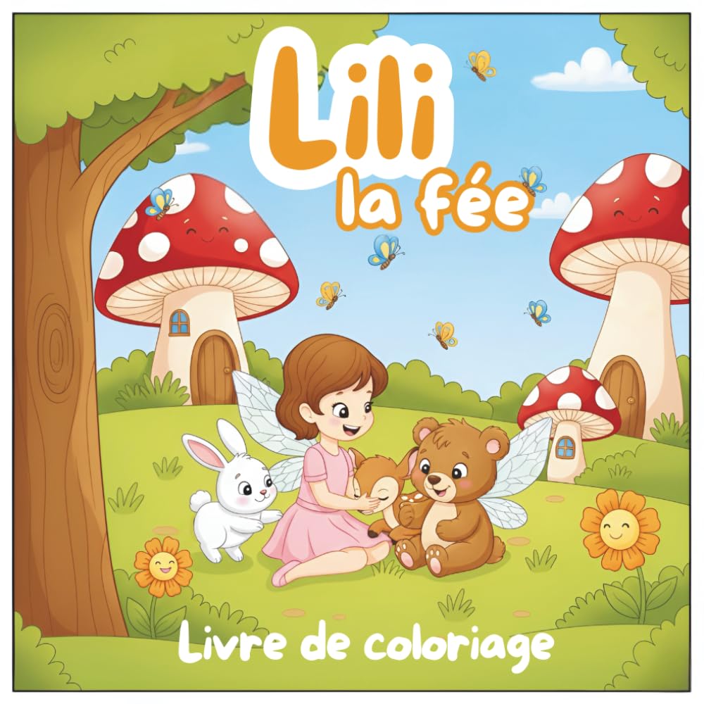 Lili la fée - Livre de coloriage: Un cahier de coloriage magique de la collection "Mes Petits Compagnons de Coloriage" pour enfants dès 3 ans - 30 ... d'animaux de la forêt et de champignons.
