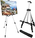 Art Easel Stand for Painting and Sign - RRFTOK Aluminum 66 Inch Metal Tripod Adjustable Portable Easels for Display - Canvas Stand for Floor Drawing - Gifts for Artists Woman or Teen Art Supplies