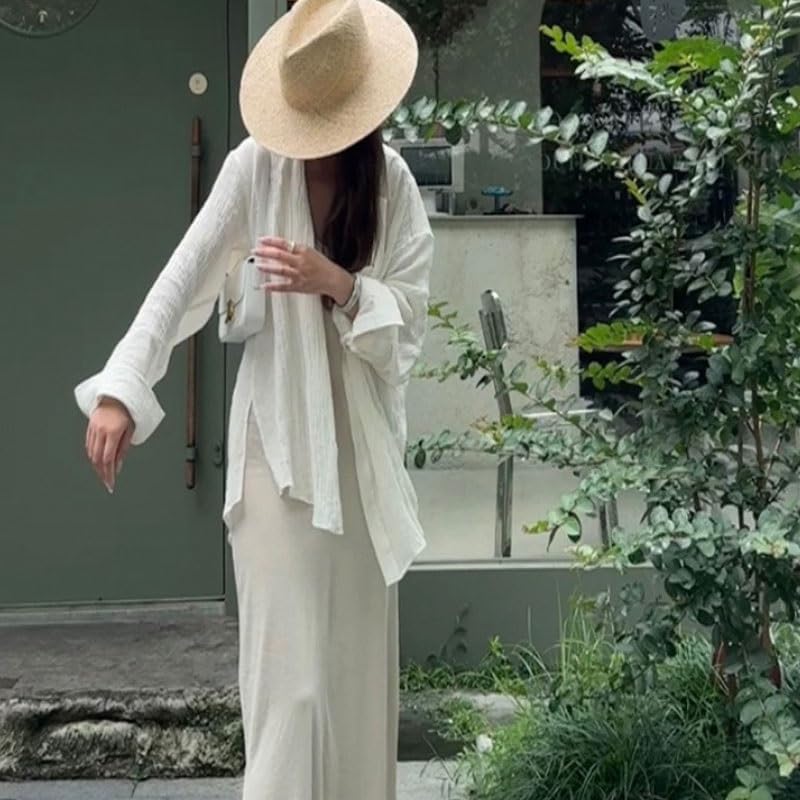 Raffi Grass Men's Women's Wide Brimmed Denim Hat for Outdoor Travel Sun Protection Shade