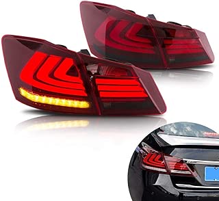 MOSTPLUS RED Smoke LED Brake Tail Lights for 2013-2015 Honda Accord 4 Door Sedan Set of 2 - coolthings.us