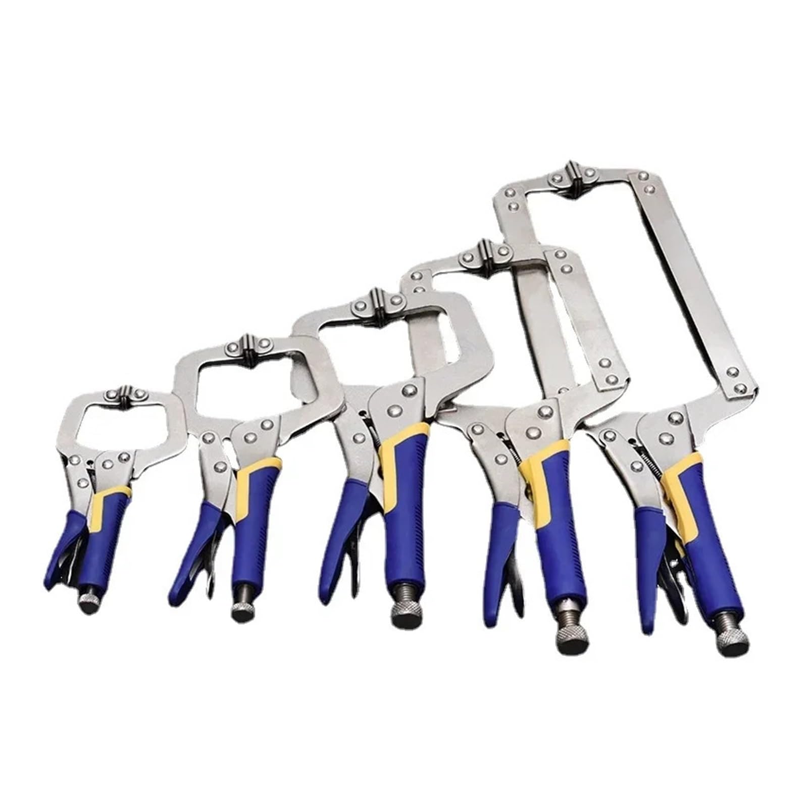 HYQOUKLR Locking C Clamp Grip Pliers, Combination C Clamp Welding Pliers Vice Grip Weld Holder Fixing Tool Multiple Sizes(18inch)
