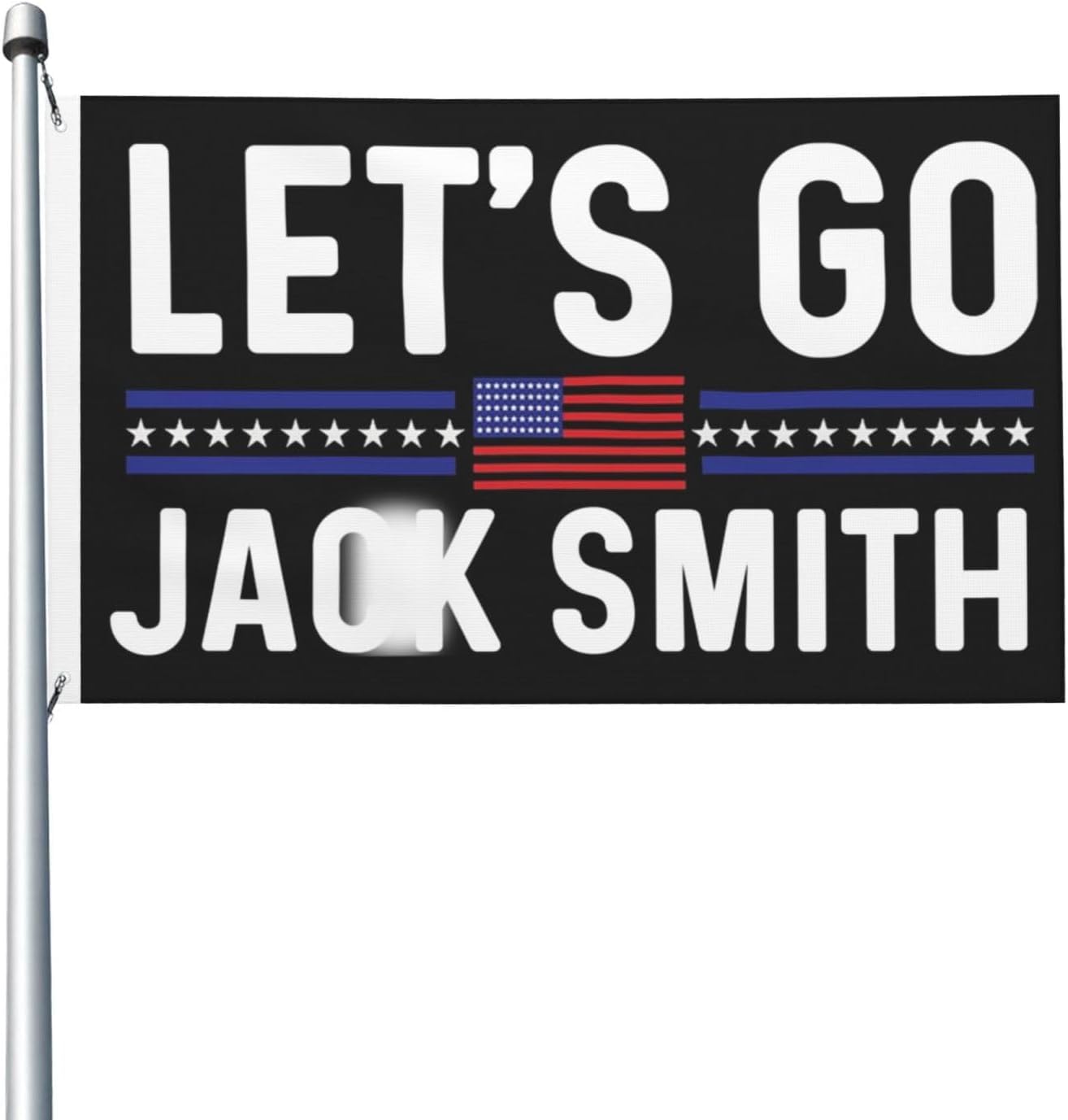 Let's Go Jacks Smith Flag 3x5 Ft for Teen Room College Dorm Bedroom Wall Jacks Smith Tapestry Decor - Indoor and Outdoor Funny Party Banner