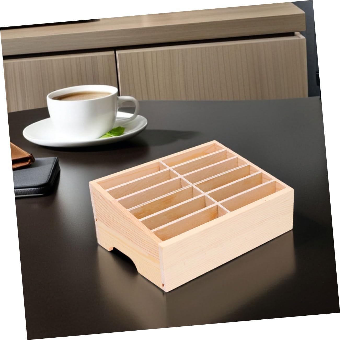 Holz Handy Aufbewahrungsbox 2 Stück-pack mit 12 Fächern